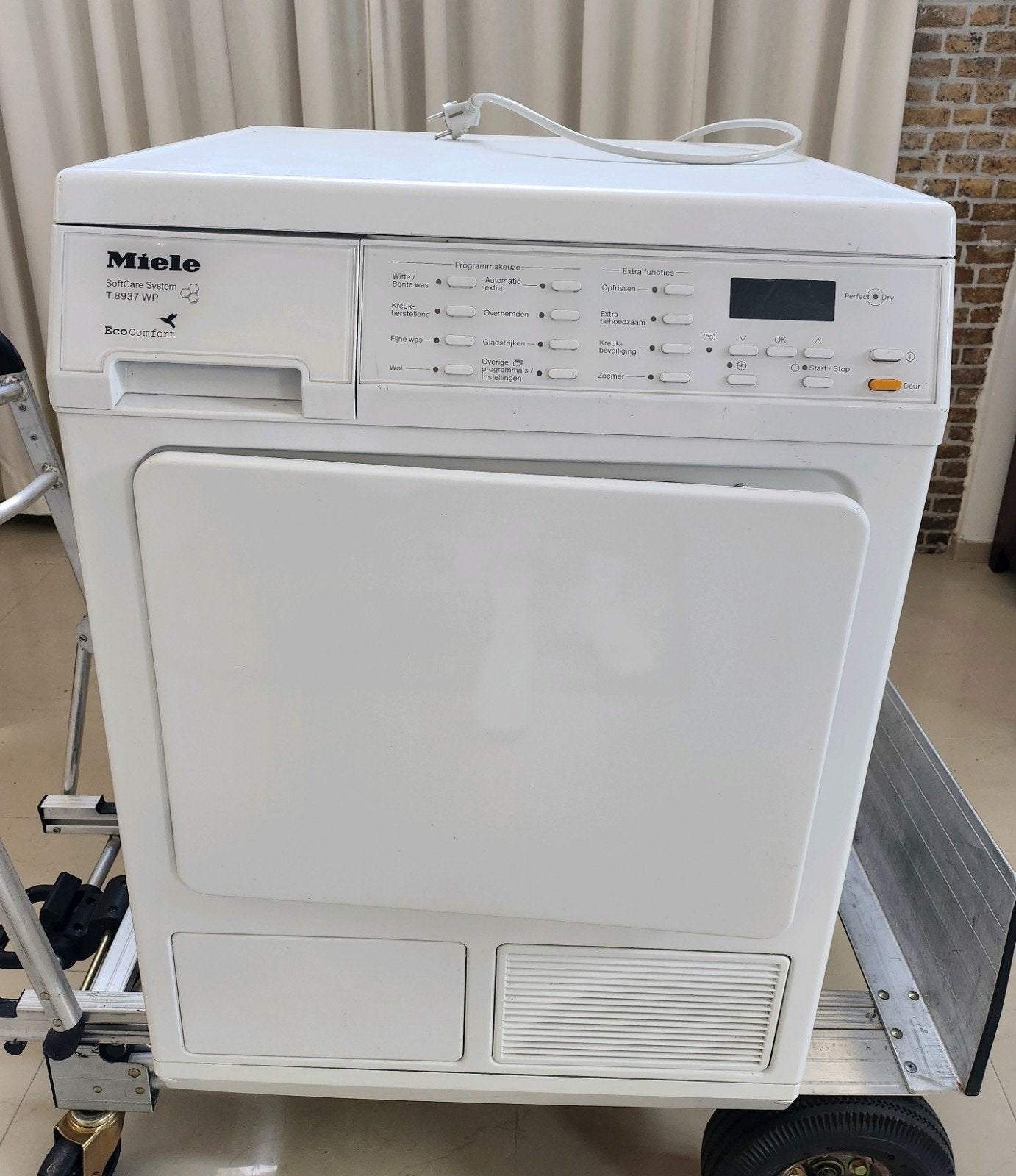 Miele wasdroger T 8937 WP - Zeer weinig gebruikt, Ophalen, Zo goed als nieuw, Luchtafvoer