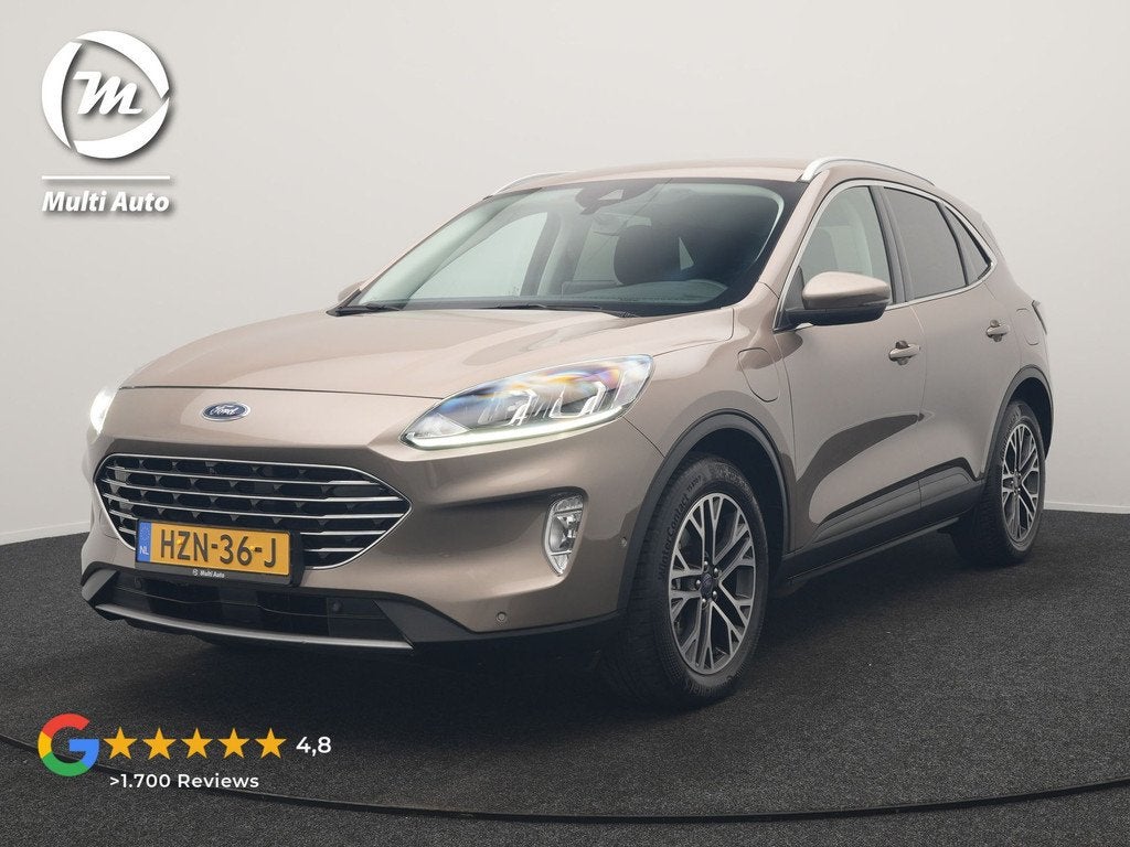 Ford Kuga 2.5 Titanium PHEV 225pk Dealer O.H. | Adaptive Cru, Auto's, Ford, Stof, Gebruikt, 4 cilinders, Parkeersensor