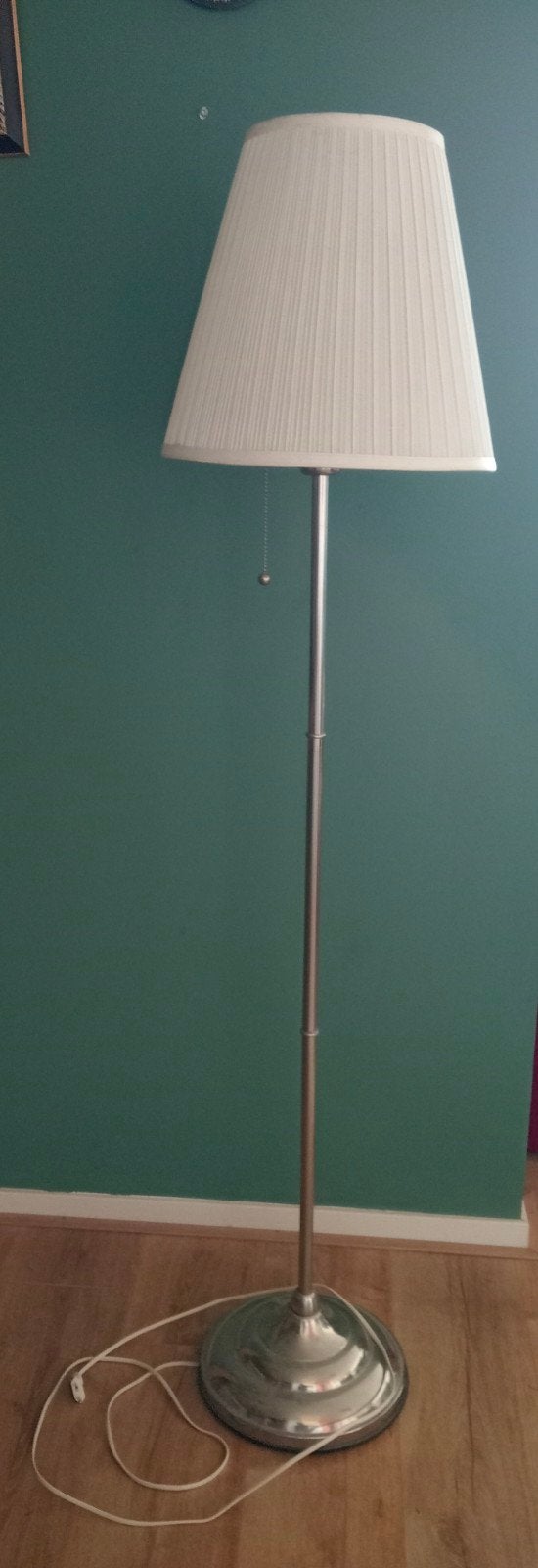 IKEA ÅSTRID vloerlamp met witte plissékap, Ophalen of Verzenden, 150 tot 200 cm
