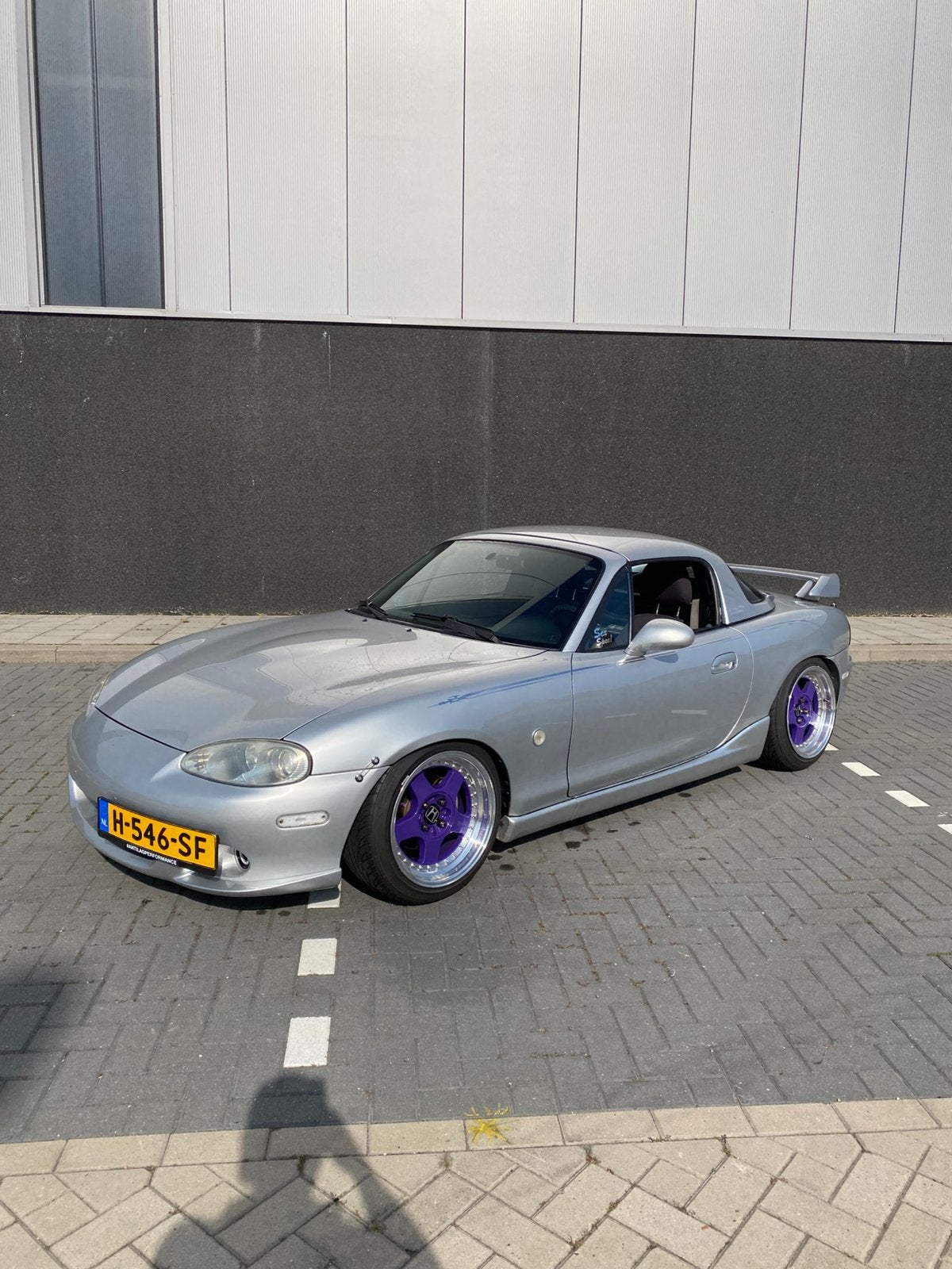 Mazda mx5 nbfl showauto, Auto's, 40 €/maand, Zwart, 4 cilinders, Cabriolet
