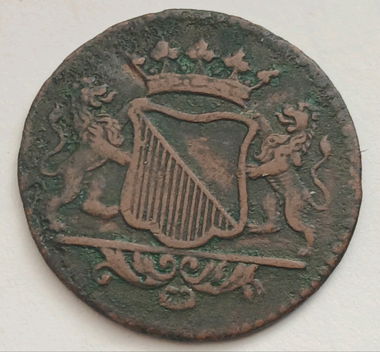 Stad Utrecht Duit 1743? Oude Antieke Munt Nederland Provinci, Ophalen of Verzenden, Vóór koninkrijk, Overige waardes