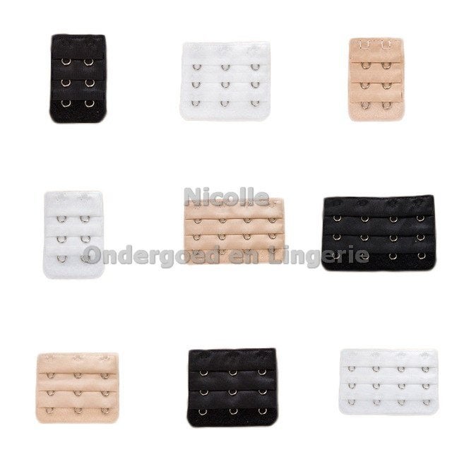 BH Verlengstukje in 3 kleuren met 2 - 3 en 4 haakjes (251), Nicolle_Lingerie, Ophalen of Verzenden, Overige kleuren, BH