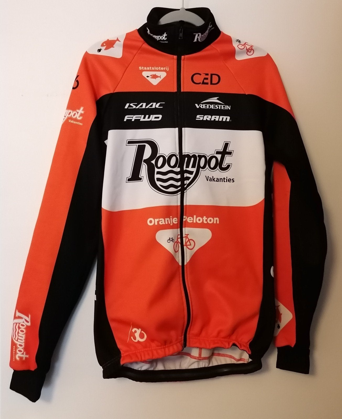 Roompot Oranje Peloton winterset - Maat L, 36 cycling, Gebruikt, Heren, Ophalen of Verzenden