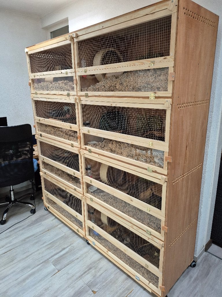 Hamsterflat 8 hokken., Ophalen, 110 cm of meer, Zo goed als nieuw, 90 cm of meer