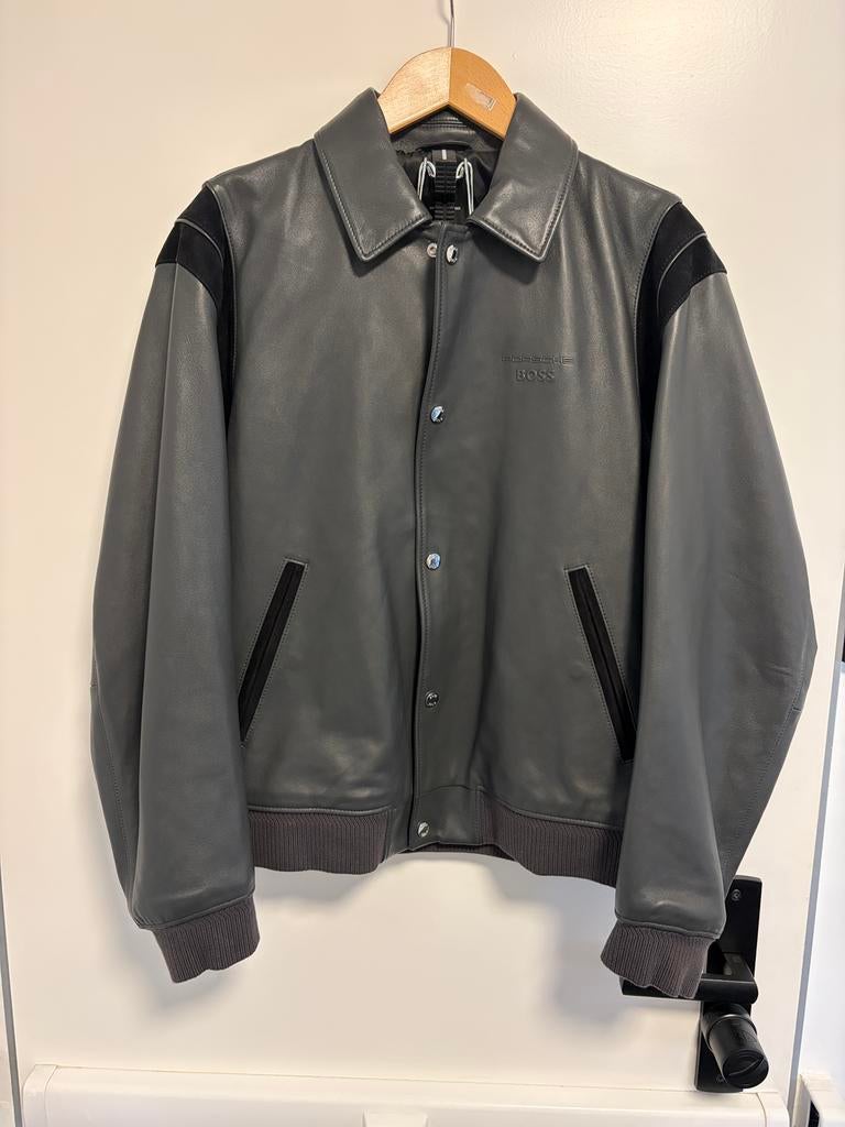 Porsche X Boss Targa leren jas Nappa leer - Nieuw!!!, Kleding | Heren, Ophalen of Verzenden, Zo goed als nieuw, Grijs