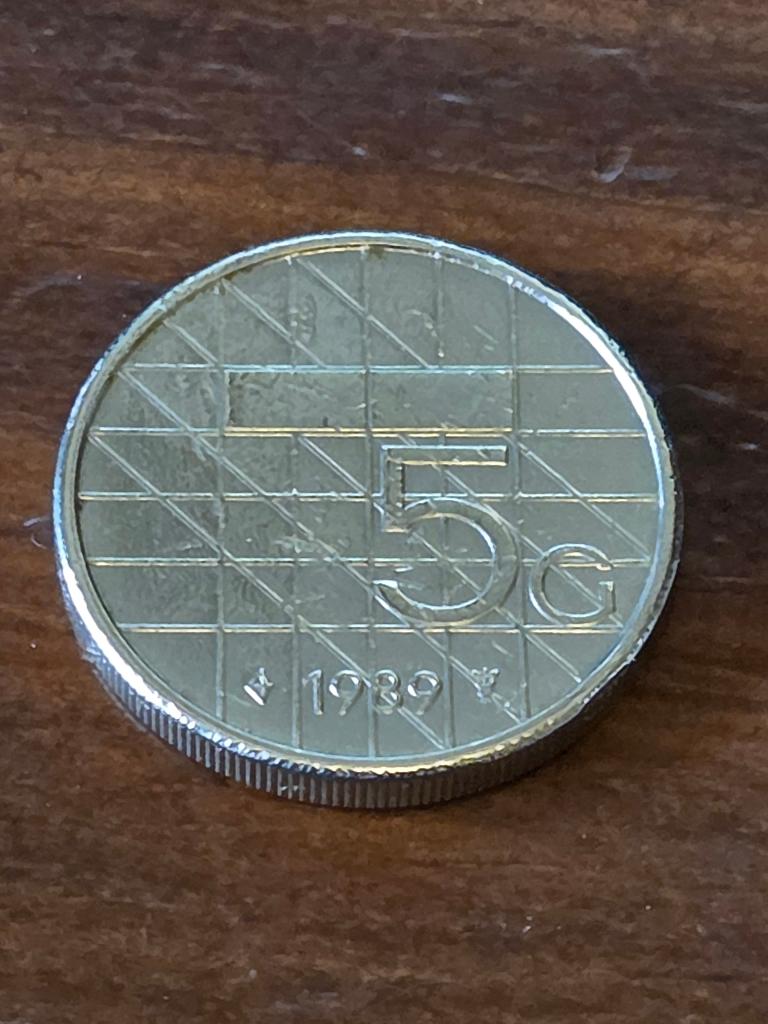 Munt 5 gulden 1989, Postzegels en Munten, Munten | Nederland, Ophalen, Koningin Beatrix, 5 gulden, Losse munt