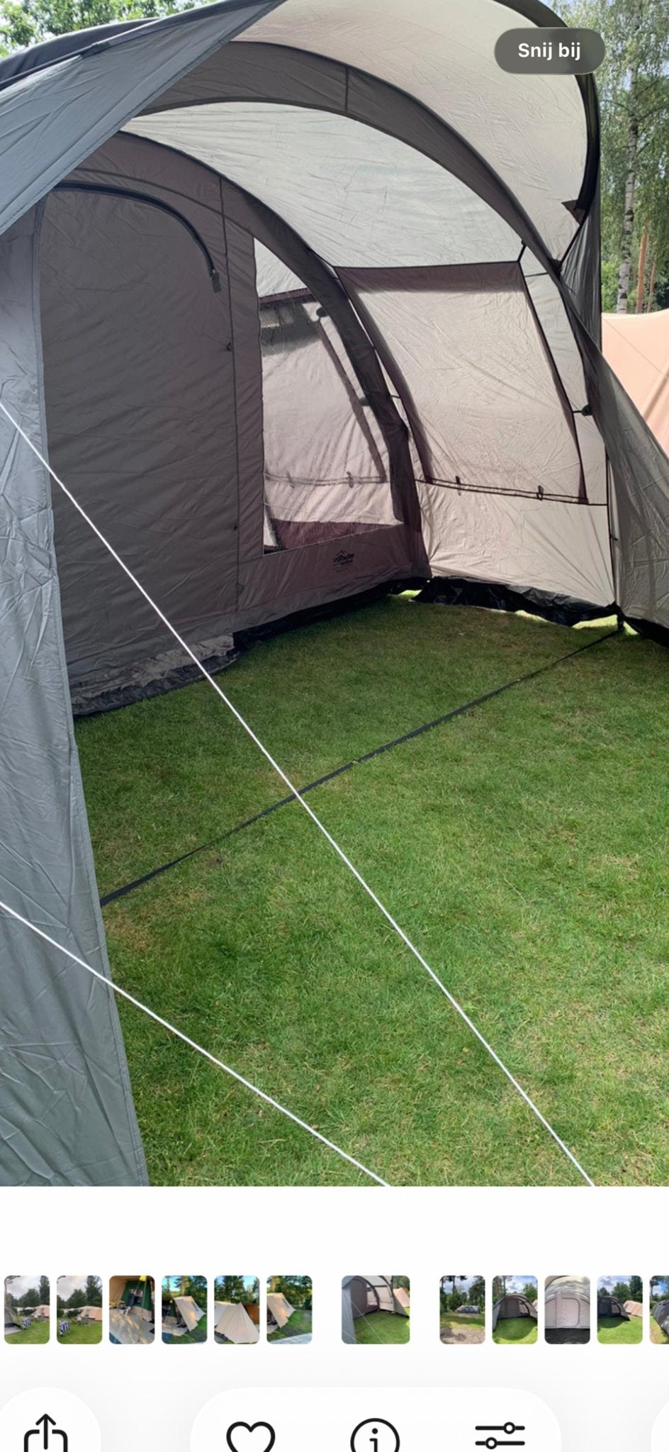Ruime tunneltent voor 6 personen - Ideaal voor gezinnen, Ophalen of Verzenden, Zo goed als nieuw, Tot en met 6