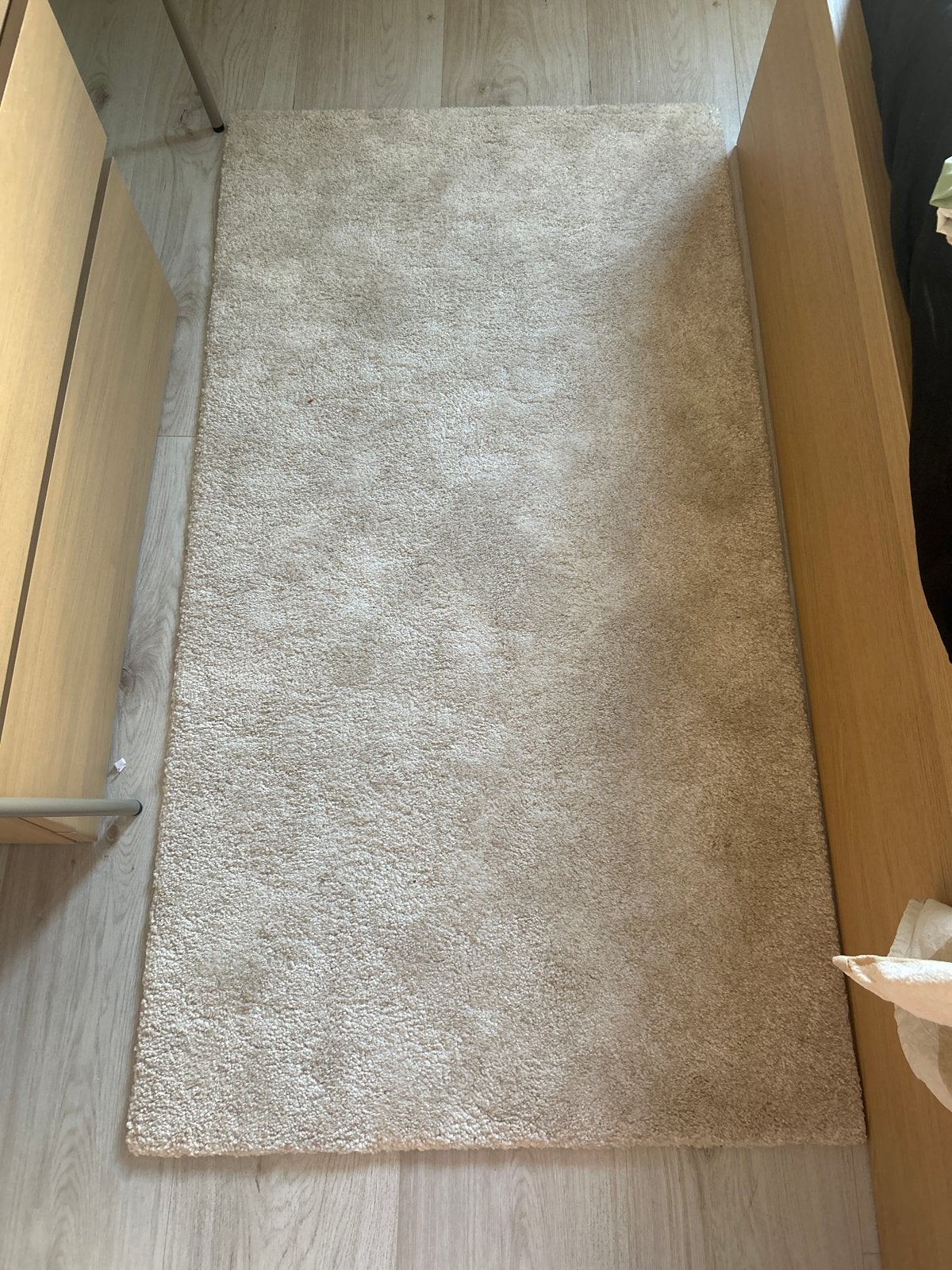 2 x IKEA Stoense Vloerkleed - Beige, 80x150 cm, 100 tot 150 cm, Beige, Zo goed als nieuw, Rechthoekig