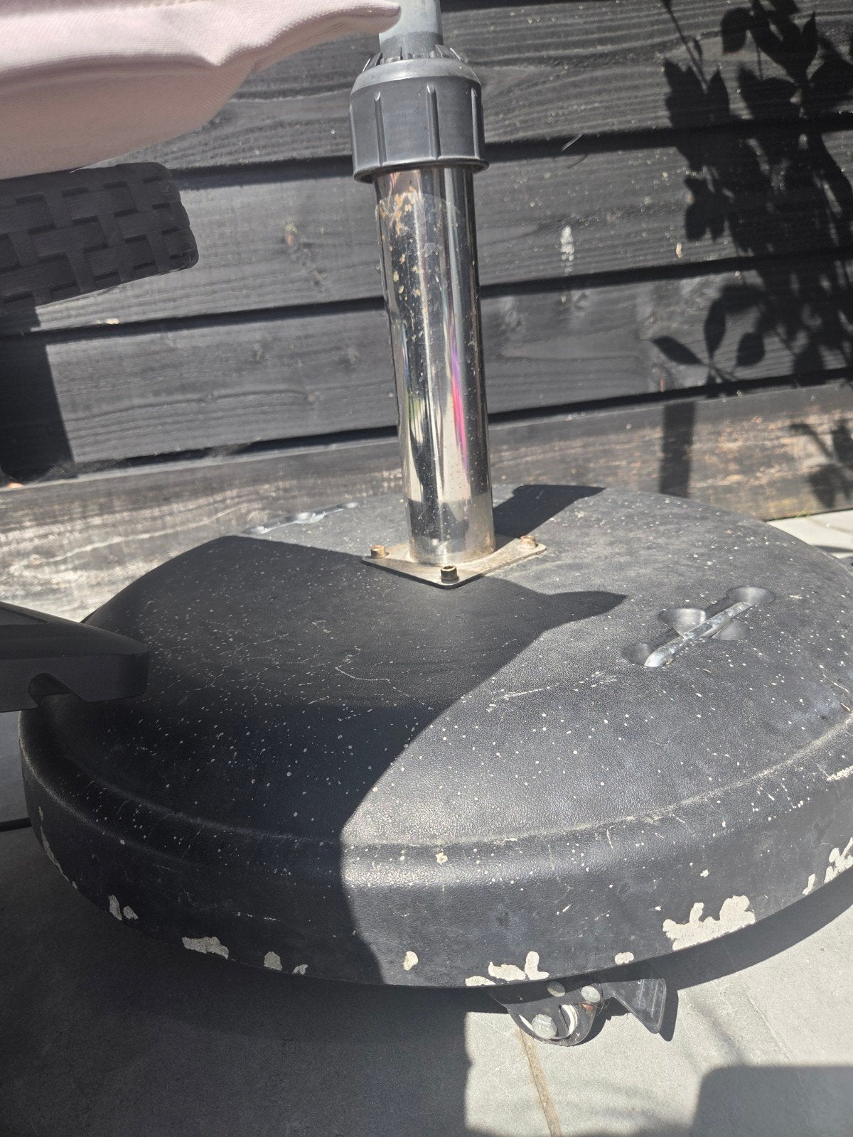 parasolpoot beton op wielen, Tuin en Terras, Parasols, Ophalen