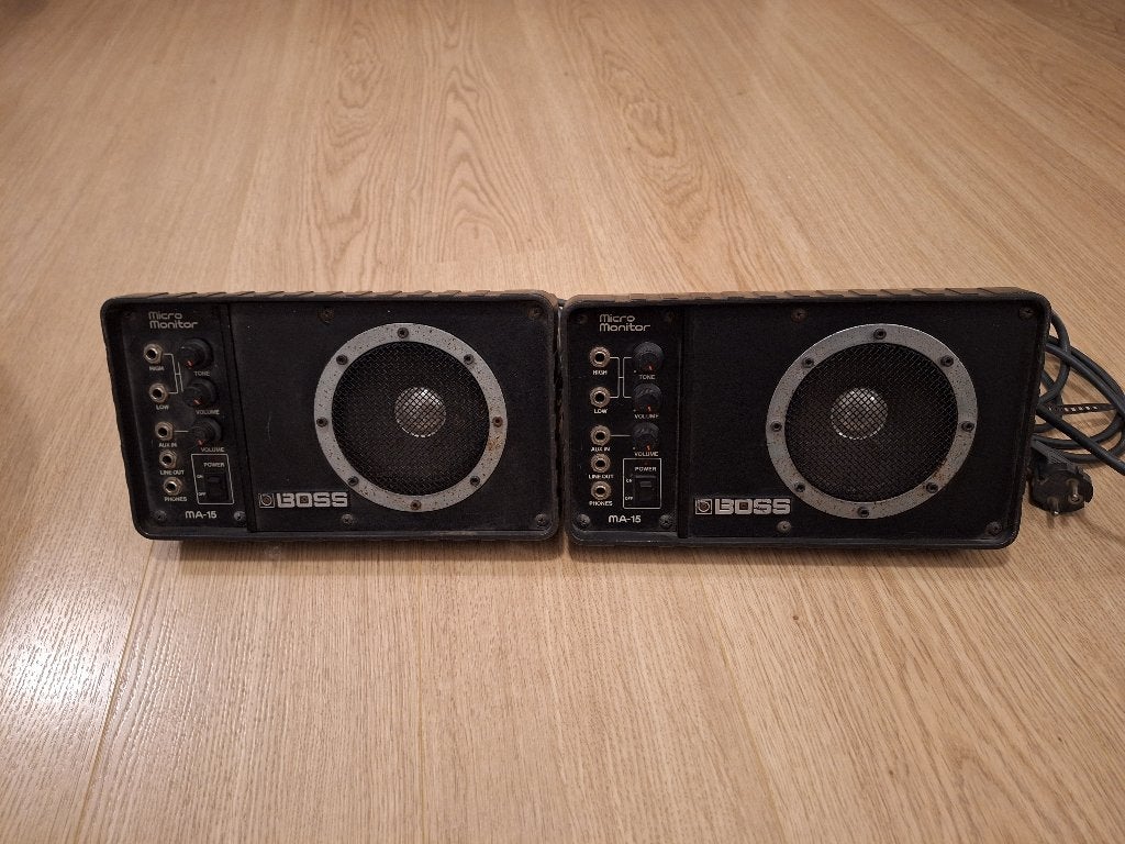 Boss - 2 st. MA-15 Micro Monitor-jaren 80,VINTAGE (Gew.prs), Gebruikt, Draagbare speaker, Minder dan 60 watt, Ophalen