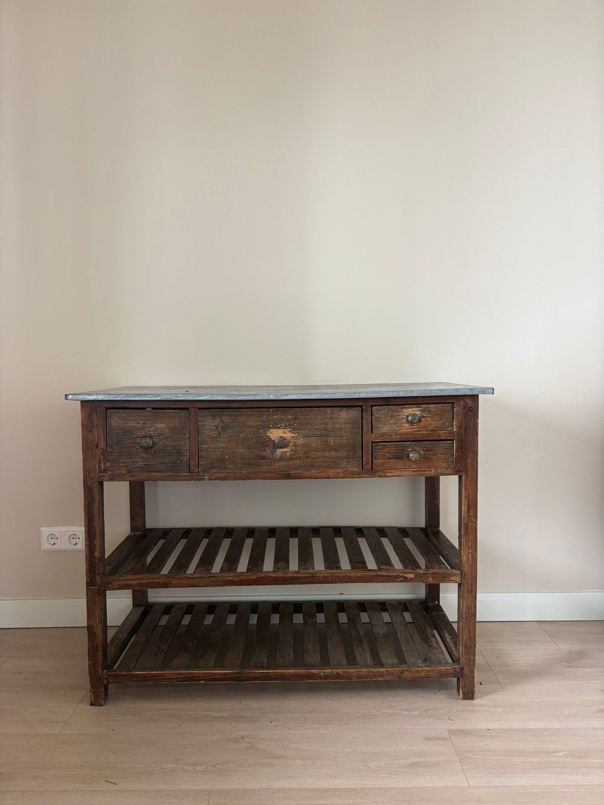 Vintage sidetable, Ophalen, Gebruikt, 100 tot 150 cm, 25 tot 50 cm