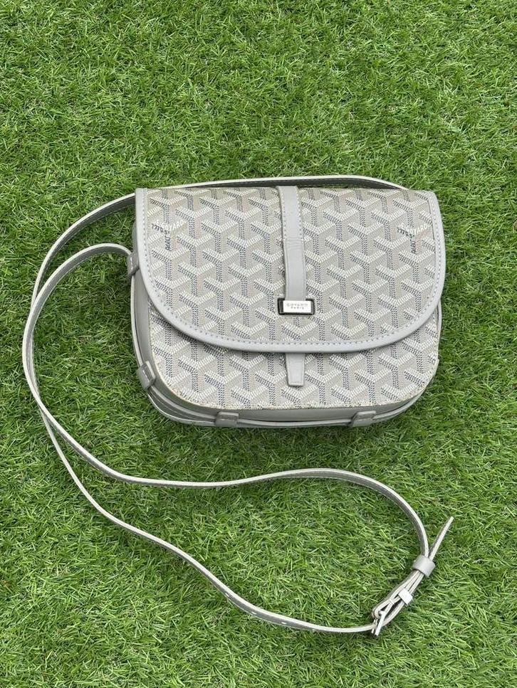 Goyard monogram Schoudertas Grijs Luxe Heren/Dames, Overige merken, Ophalen of Verzenden, Zo goed als nieuw, Grijs