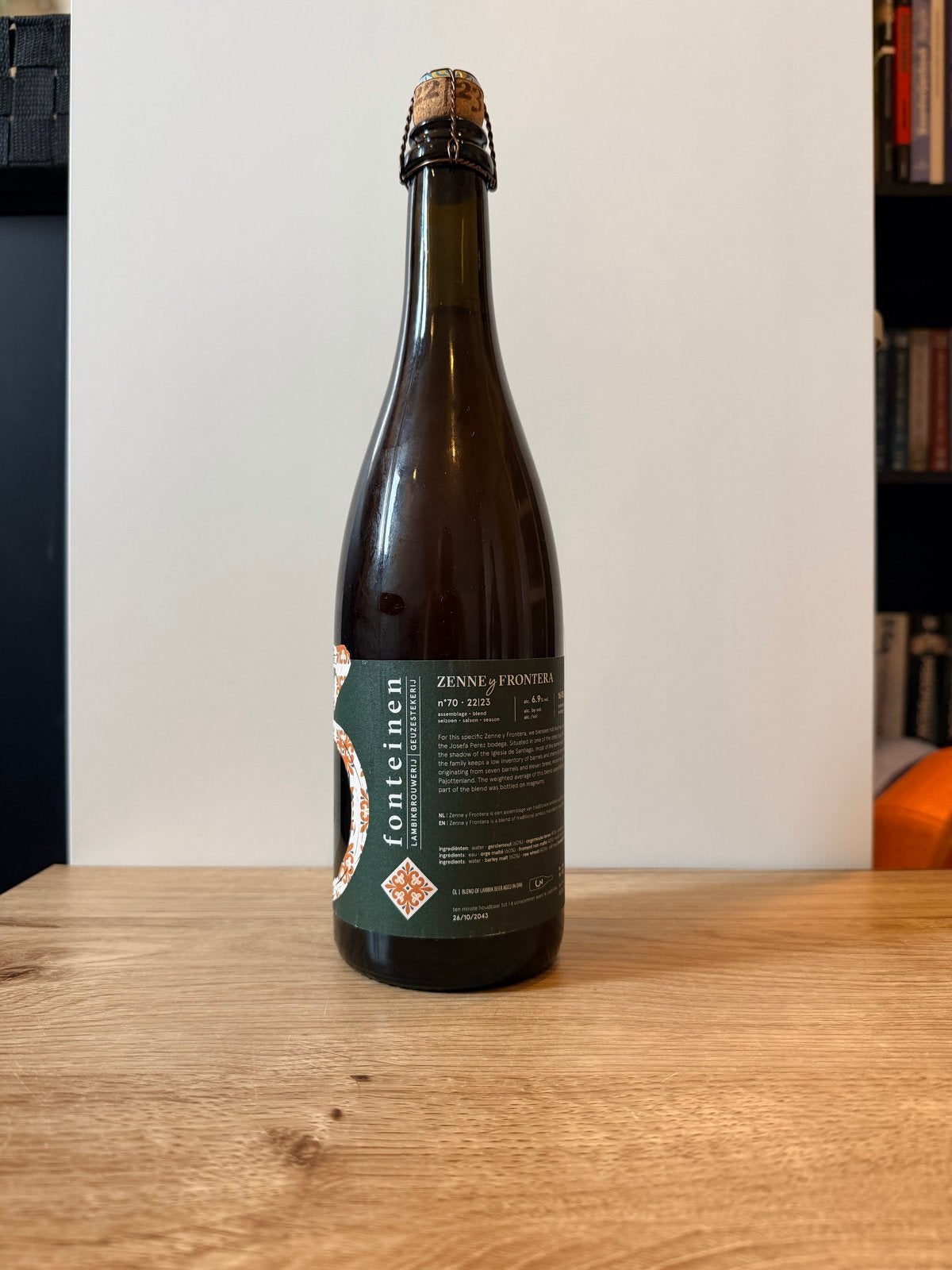 Zenne y Frontera n70 - 22|23 - 3 Fonteinen Lambiek, Verzamelen, Biermerken, Ophalen, Flesje(s), Overige merken