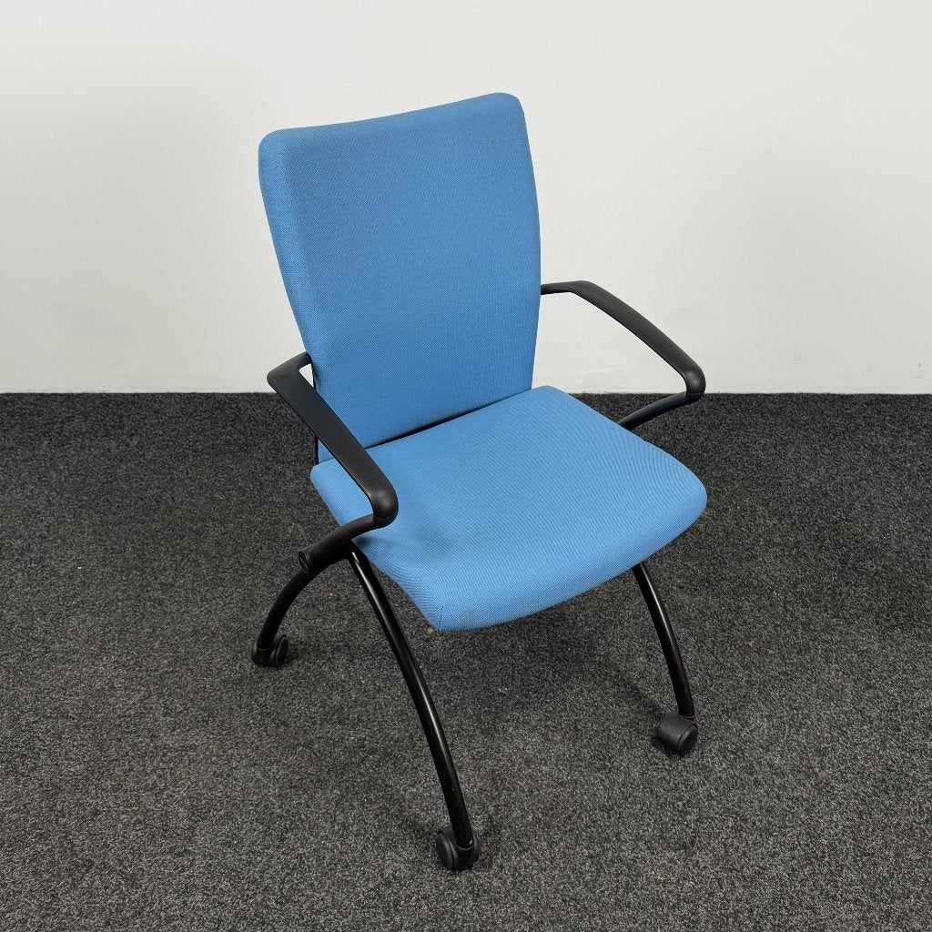 Comforto X99 Inklapbare Vergaderstoel - Blauw 26091, Ophalen, Gebruikt, Blauw, Eén