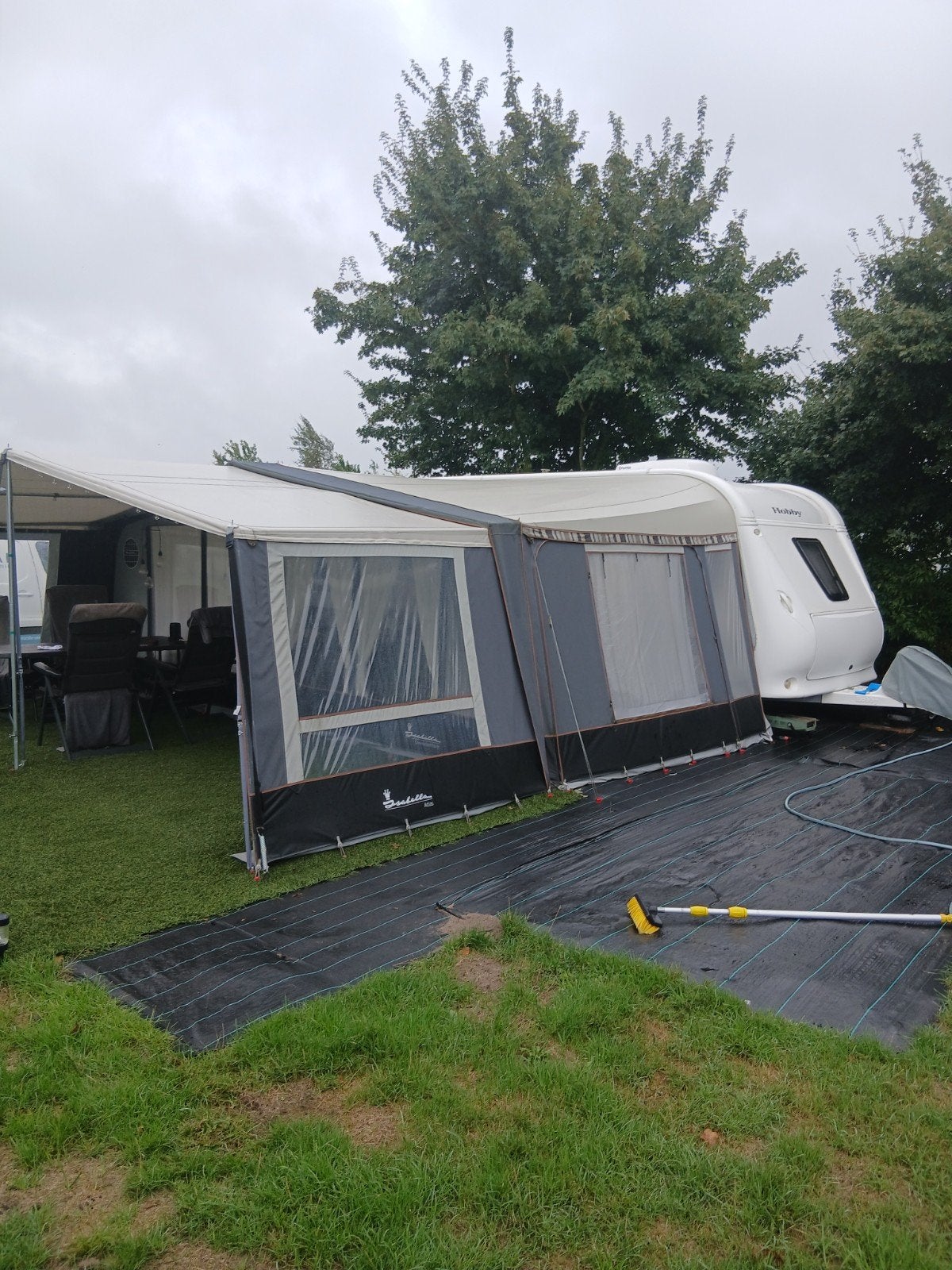 hobby 560 cfe 2014,airco,mover,voortent nette staat, Caravans en Kamperen, Voortenten en Luifels, Ophalen, Gebruikt