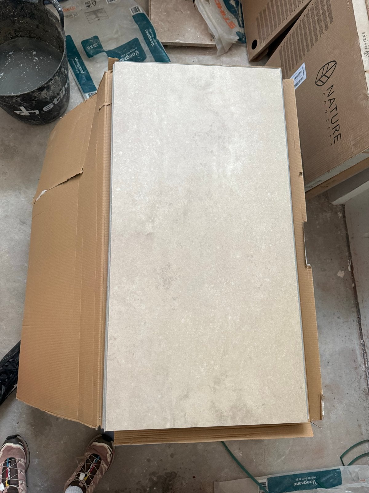 Montinique Beton Design 57217 Rigid Click PVC Vloer NIEUW, Ophalen, 50 tot 150 cm, Overige typen, Nieuw