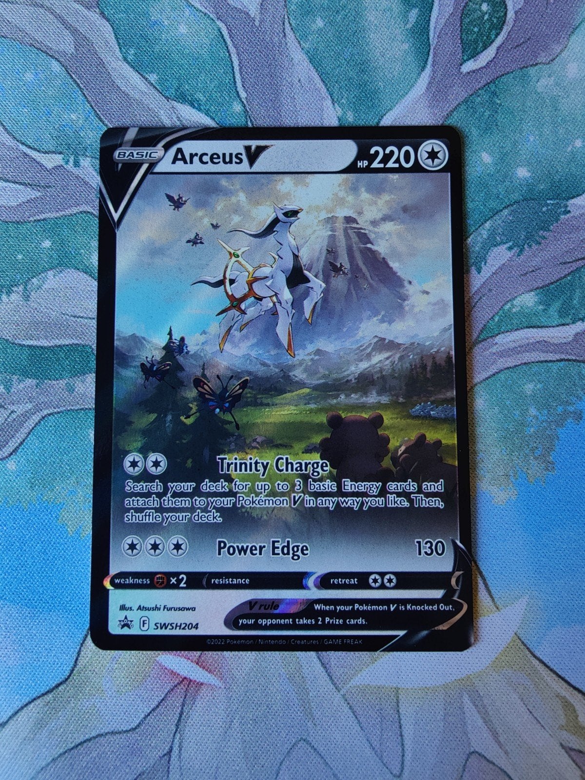 pokemon black star promo arceus v swsh204, Ophalen of Verzenden, Nieuw, Losse kaart, Foil