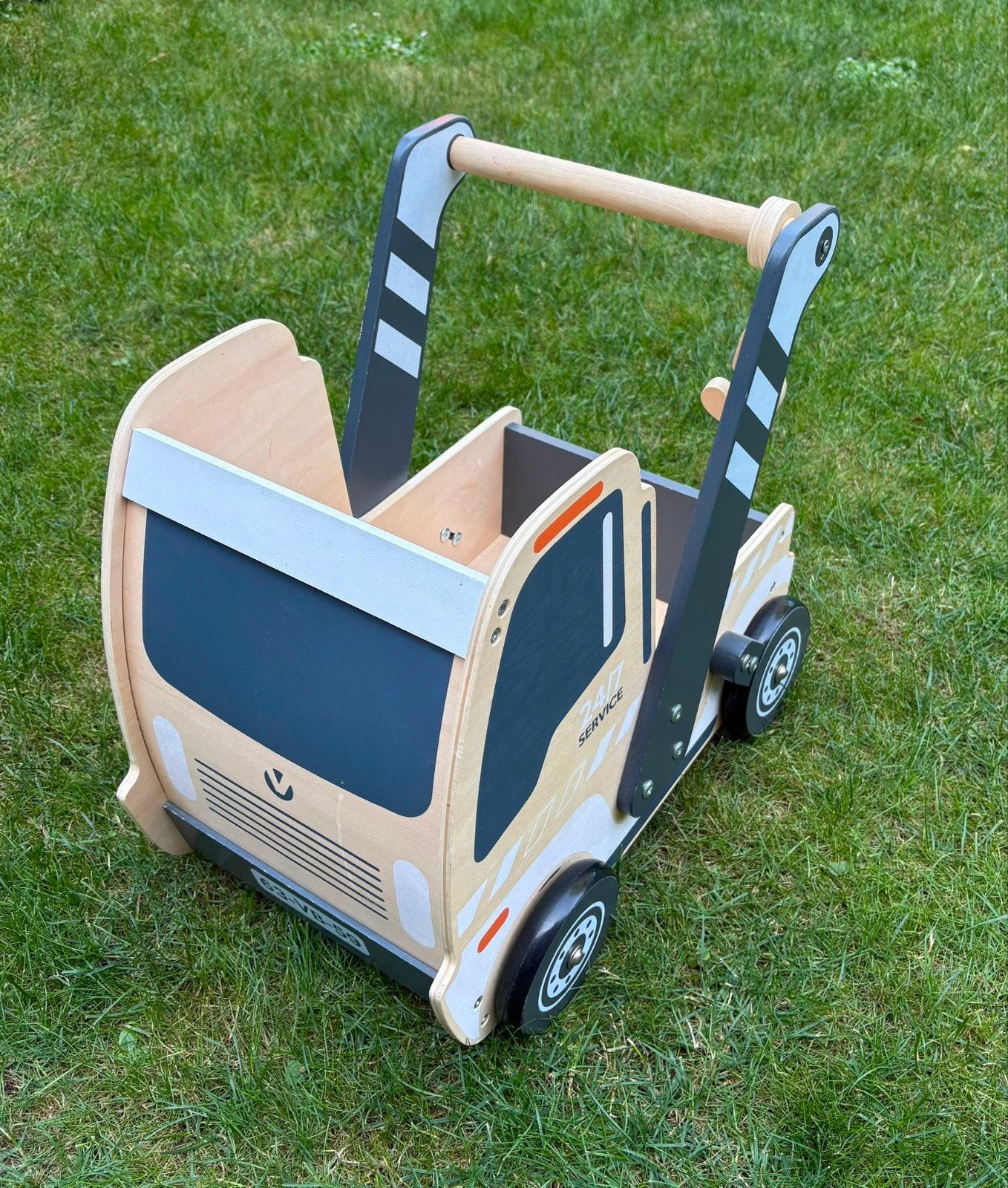 Vertbaudet Houten Loopauto Takelwagen - Zo Goed als Nieuw, Ophalen, Zo goed als nieuw
