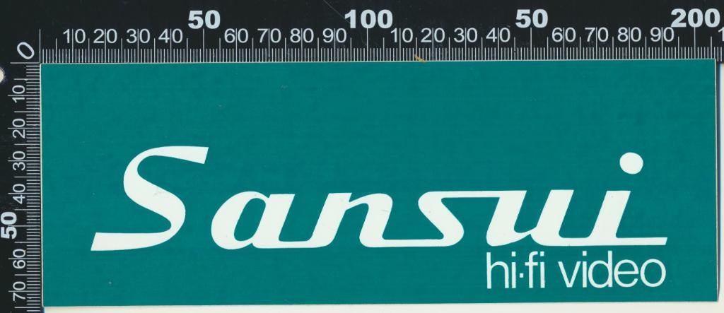 Sticker: Sansui - HiFi Video, Ophalen of Verzenden, Zo goed als nieuw, Bedrijf of Vereniging