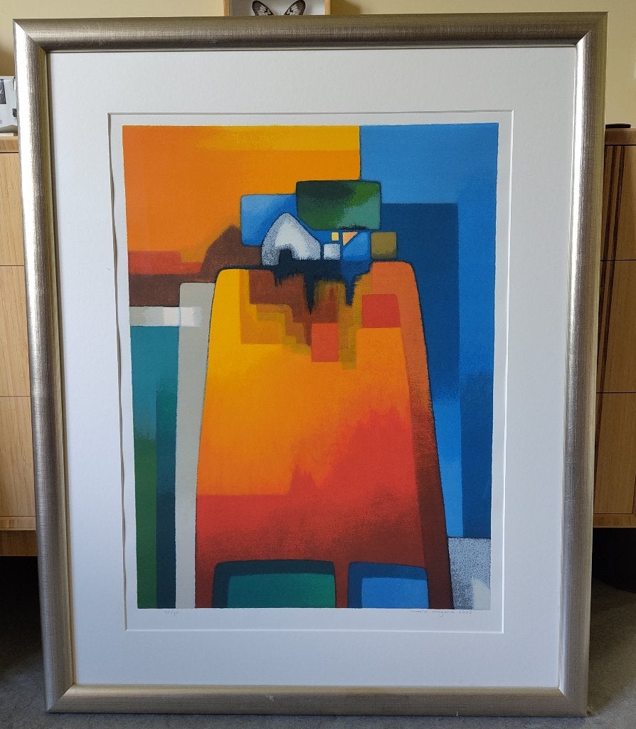 Zeefdruk van Maria Megens, Antiek en Kunst, Abstract, Gesigneerd, Zeefdruk, Ophalen of Verzenden