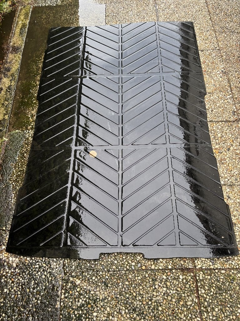 rubberen mat / plaat, Tuin en Terras, Deurmatten, Gebruikt, Rubber, Buiten, Ophalen
