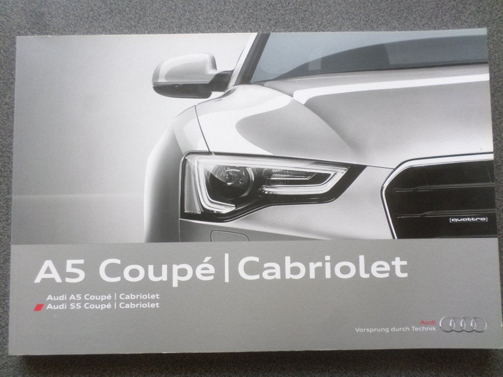 Audi A5 & S5 Coupe & Cabrio Brochure - 140 pages, Ophalen of Verzenden, Zo goed als nieuw, Audi