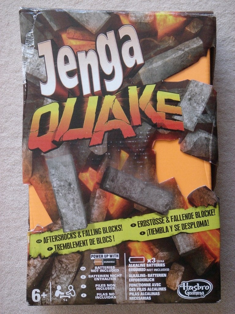 LEUK: JENGA Quake, Een of twee spelers, Ophalen of Verzenden, Gebruikt, HASBRO