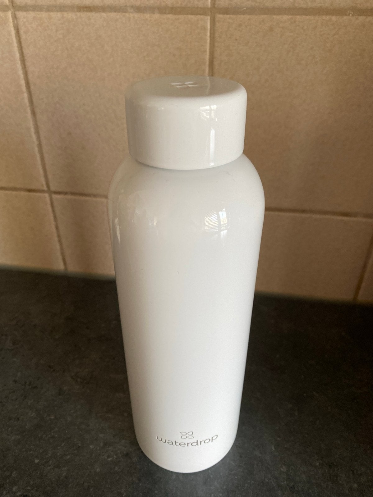 Waterdrop waterfles 600 ml - Wit, Overige typen, Ophalen of Verzenden, Zo goed als nieuw, Metaal