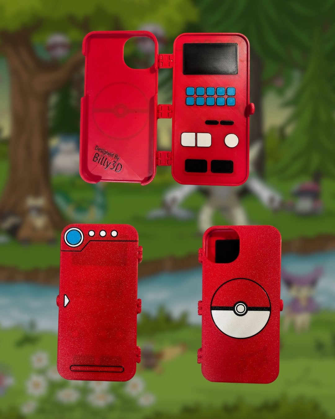 Uniek Pokémon Pokédex iPhone Hoesje - Rood, Telecommunicatie, Hoesje of Tasje, Zo goed als nieuw, IPhone 12, Schokbestendig