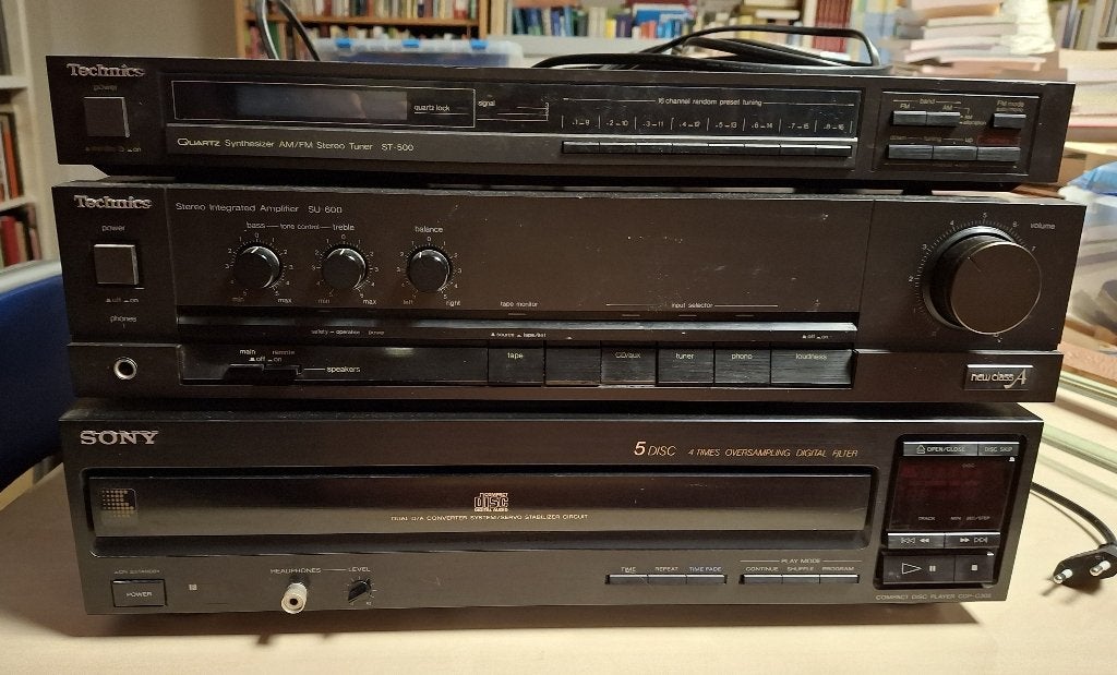 amplifier Technics, Gebruikt, 120 watt of meer, Stereo, Ophalen