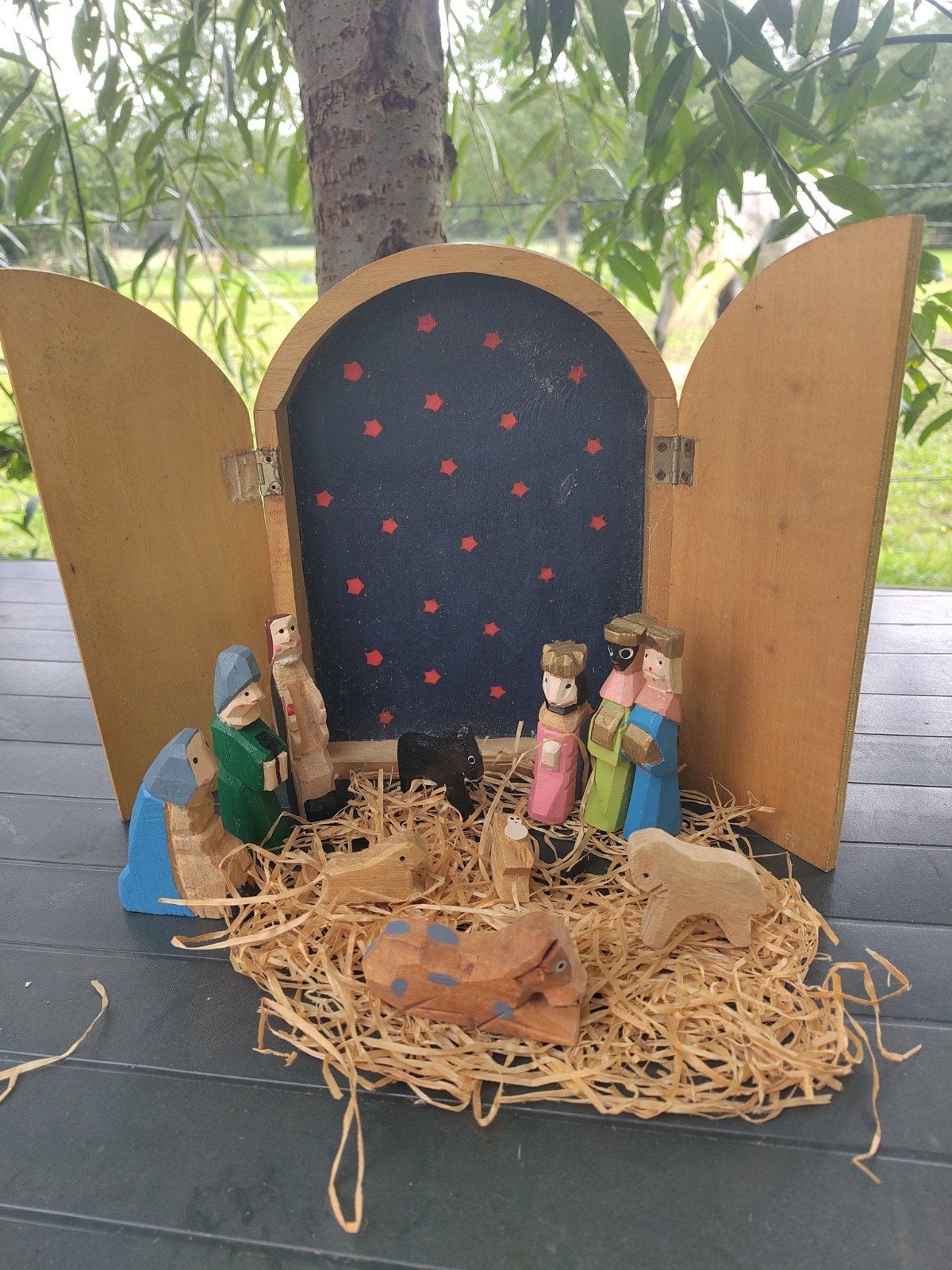 Kerststal met alle figuren, Ophalen of Verzenden