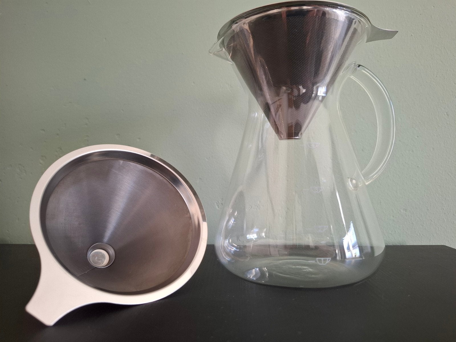 Dille & Kamille Koffiekan (glas) + 2x RVS filter, Ophalen, Koffiemachine