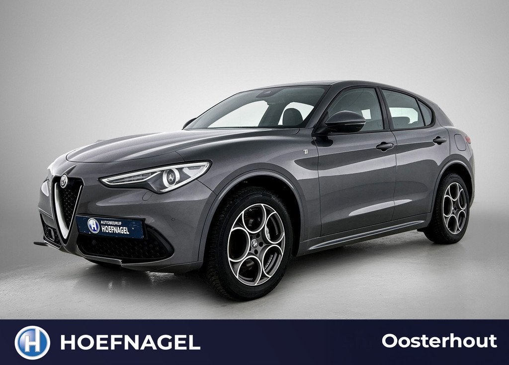 Alfa Romeo Stelvio 2.0 T AWD Ti Q4 | Automaat | Adaptive Cru, Zwart, 4 cilinders, 1655 kg, Leder