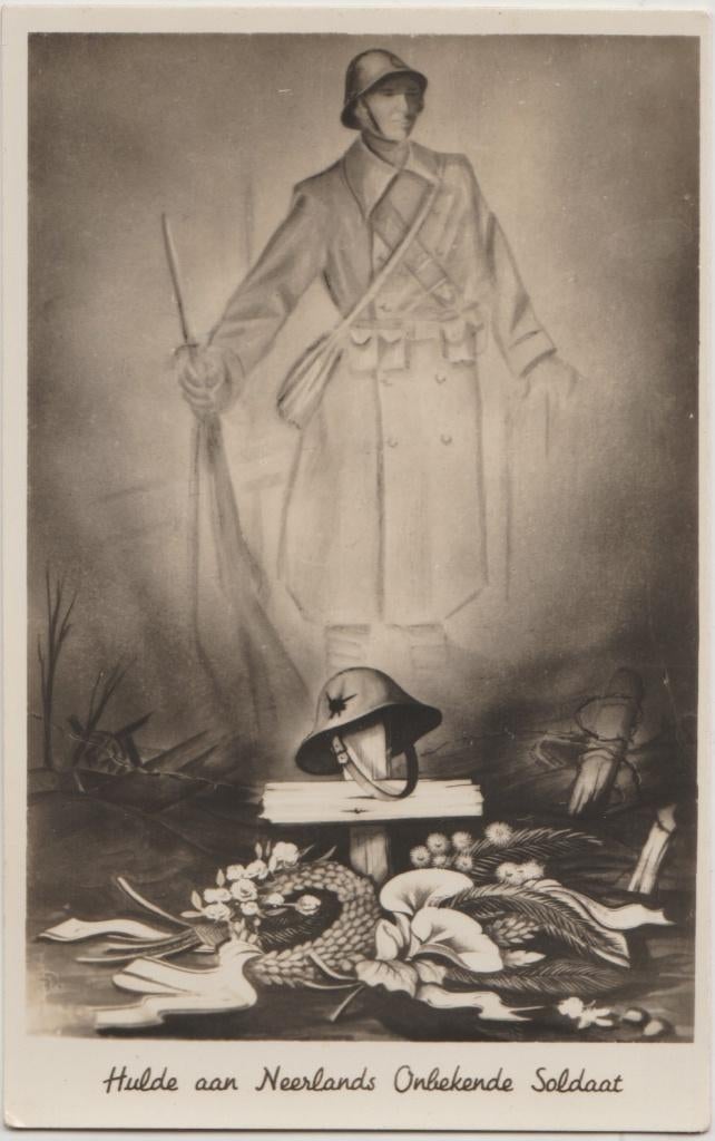 hulde aan Neerlands onbekende soldaat leger grafafbeelding, Ophalen of Verzenden, Landmacht, Nederland, Foto of Poster