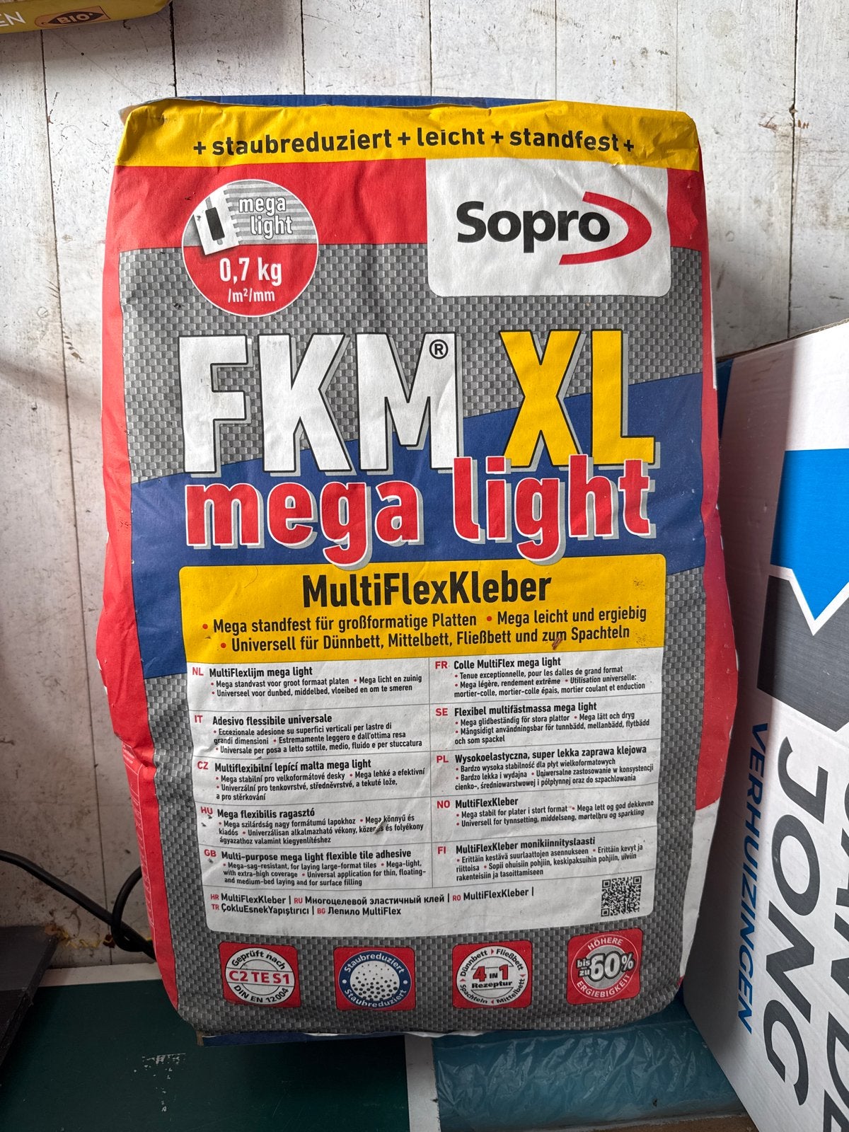 2 x Sopro FKM XL Mega Light Tegellijm, Ophalen, Overige materialen, Overige typen, Nieuw