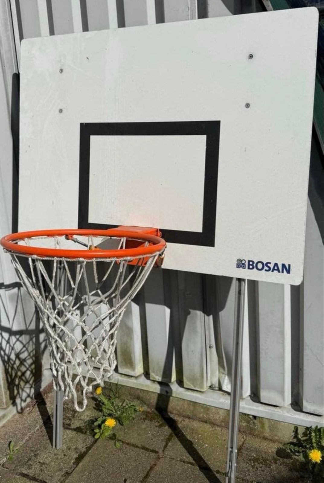 BOSAN Basketbalbord met ring en net, Ophalen, Gebruikt, Ring, Bord of Paal