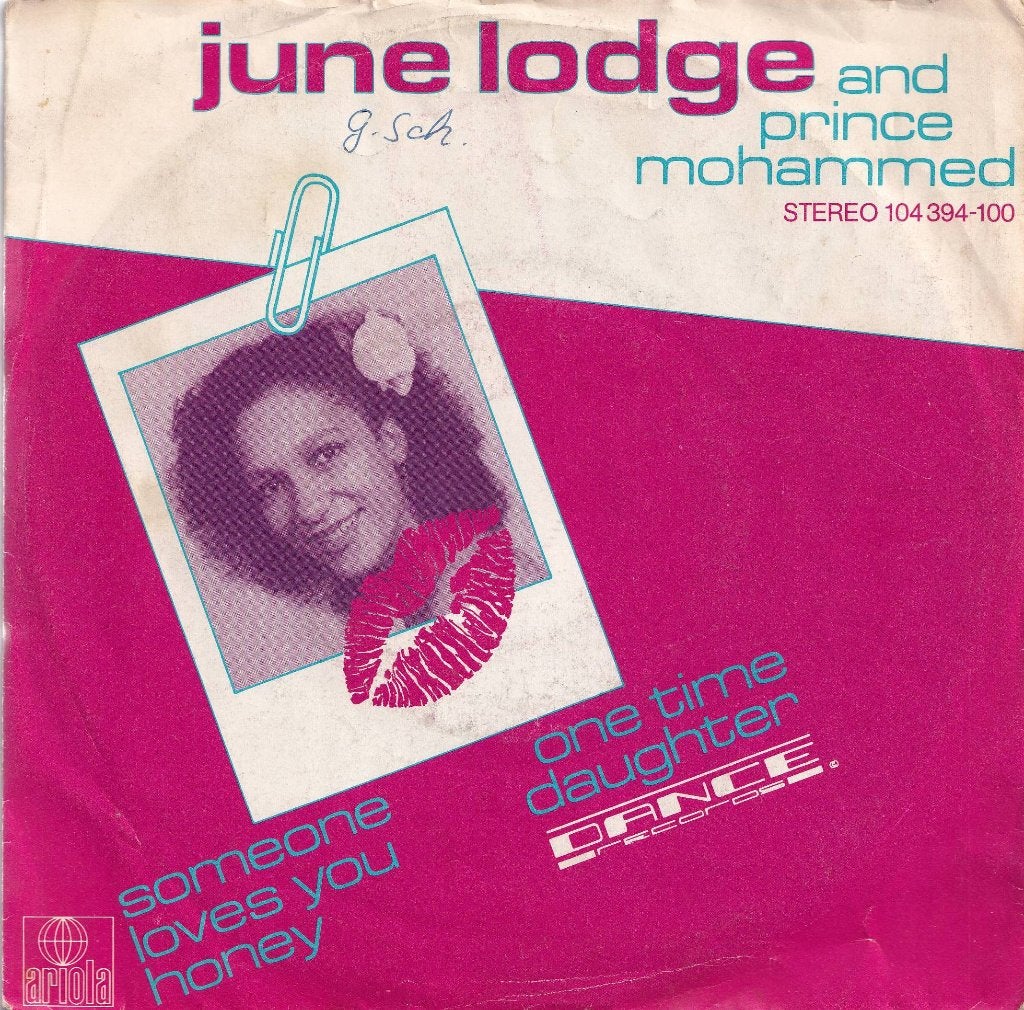 s 1322 June Lodge And Prince Mohammed – Someone Loves Y, Cd's en Dvd's, Vinyl Singles, Gebruikt, Overige genres, Fotohoes, Originele persing