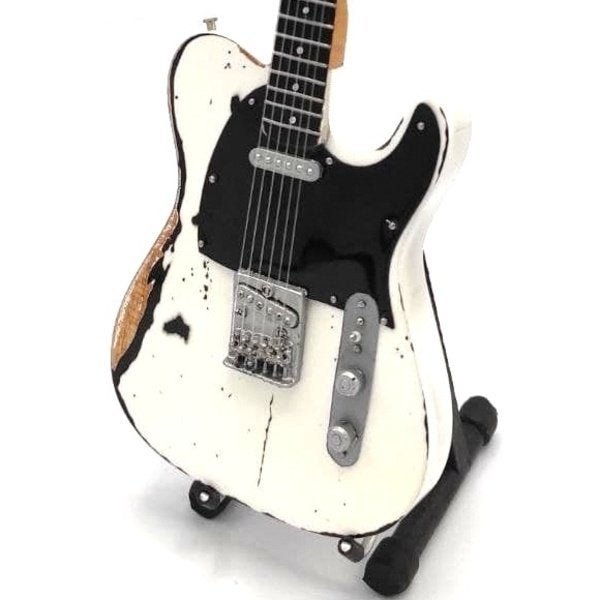 Status Quo Rick Parfitt miniatuur gitaar 25cm mini guitar, MOnetpassage 19 Emmen, Info@deconoord.nl, Deco Noord, Nieuw