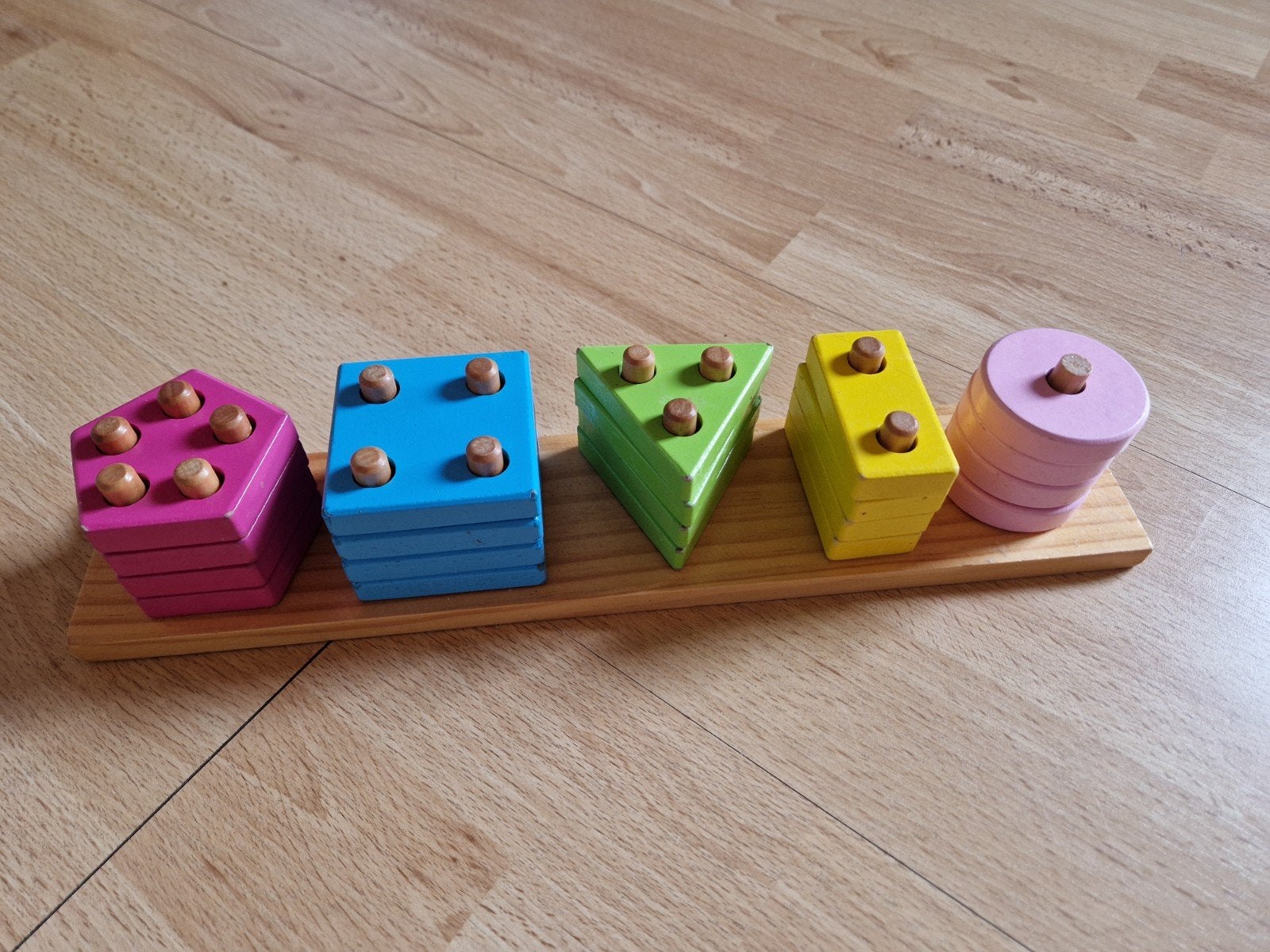 Houten vormenpuzzel, Kinderen en Baby's, Speelgoed | Houten speelgoed, Gebruikt, Ophalen