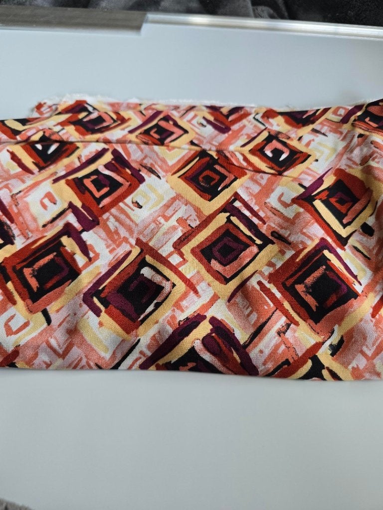 viscose ruitjes (115), Overige materialen, Bruin, Verzenden, 120 cm of meer