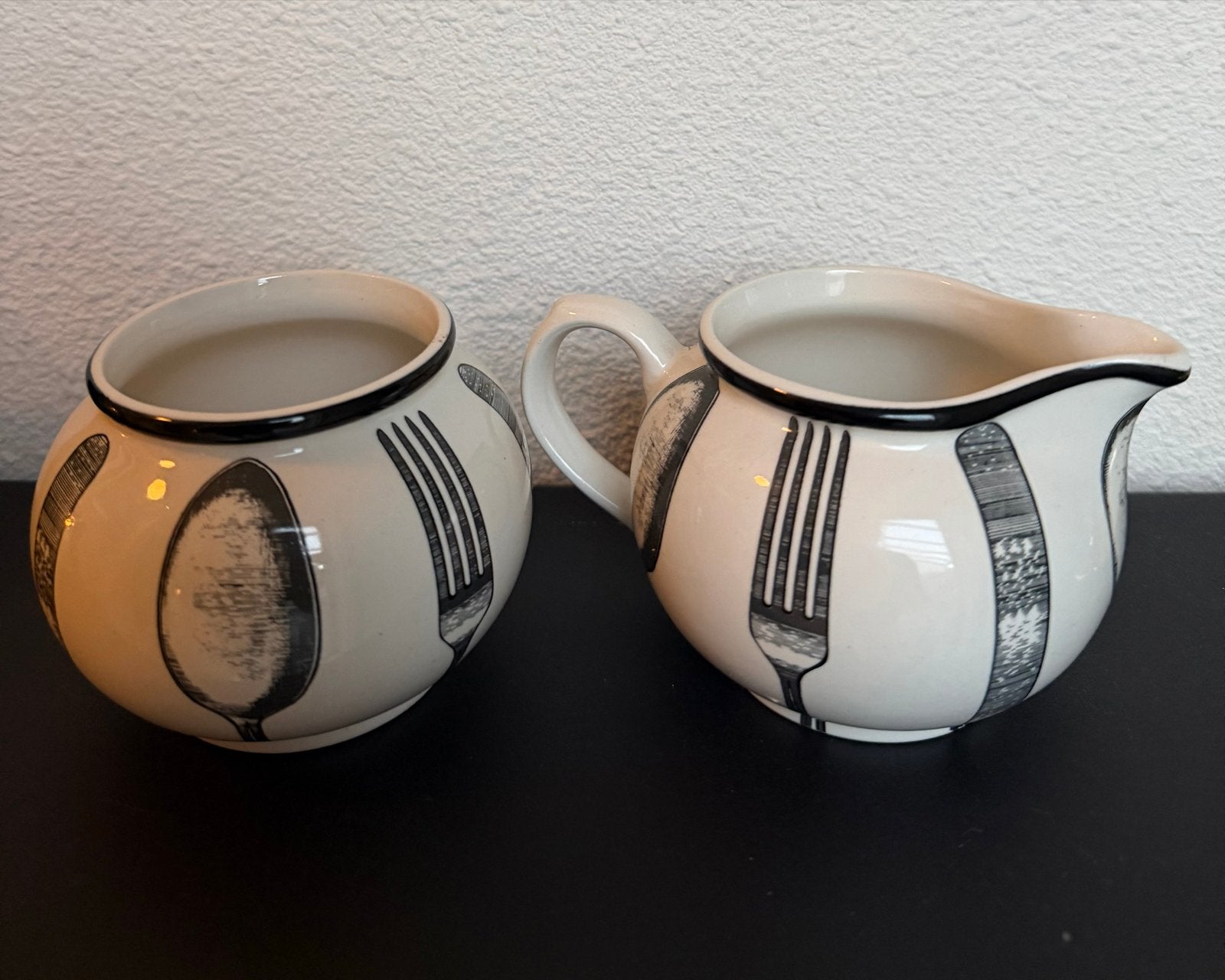 Vintage Arthur Wood Bon Appetit mid-century roomstel, Gebruikt, Overige merken, Keramiek, Overige typen