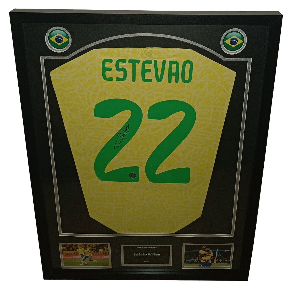 Gesigneerd shirt Estevao - Brazilië - met certificaat, Verzenden, Nieuw, Buitenlandse clubs
