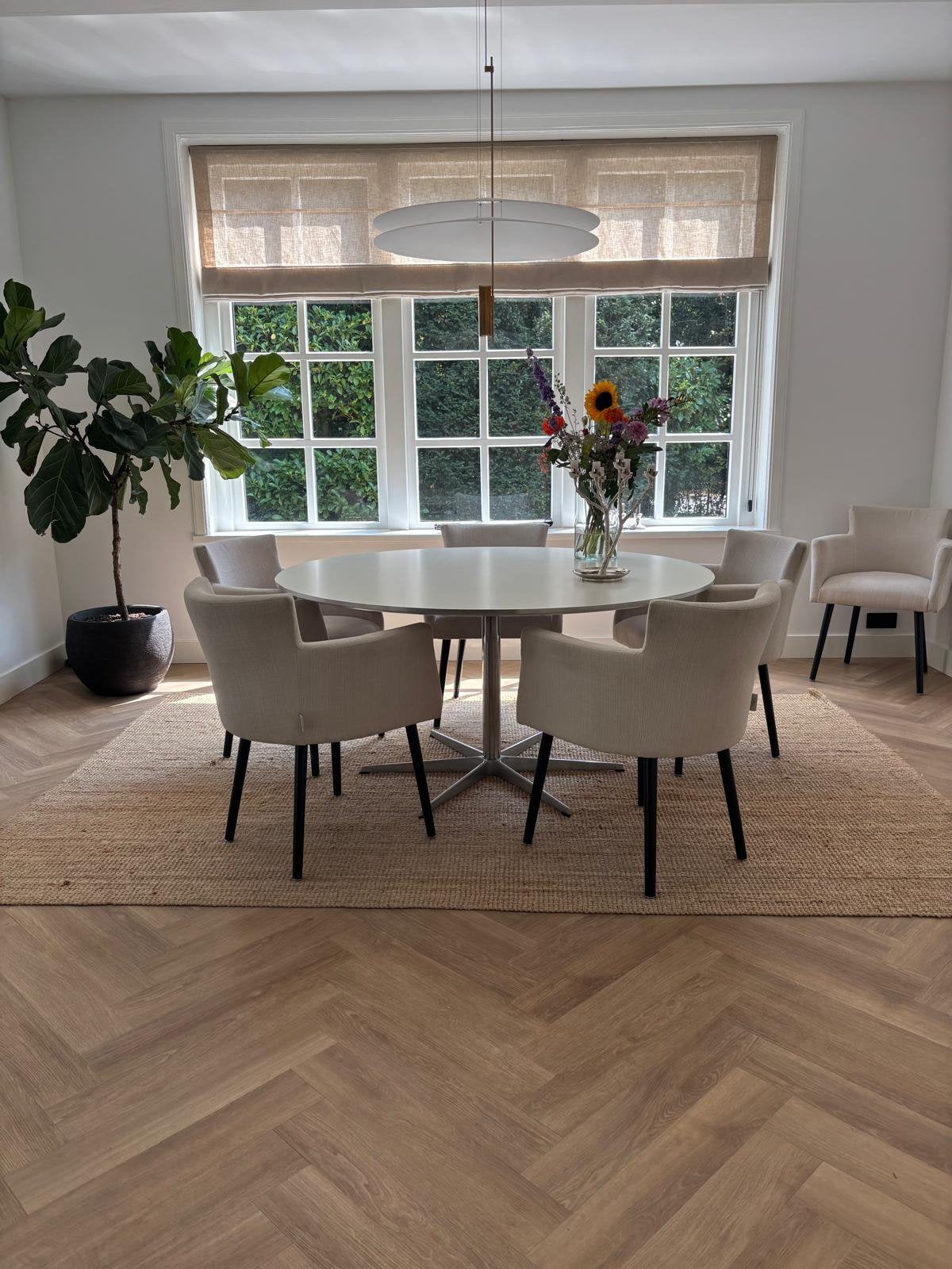 FRITZ HANSEN  design eettafel, Circular A826, wit, Huis en Inrichting, Tafels | Eettafels, Ophalen, Overige materialen, 100 tot 150 cm
