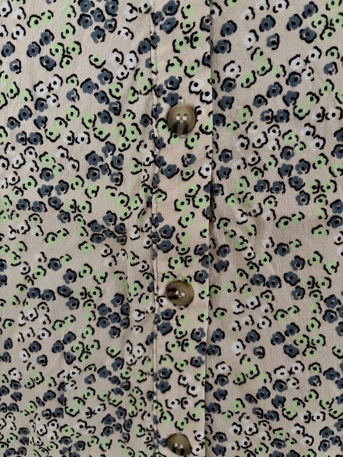 Modström blouse met bloemenprint, maat S, Kleding | Dames, Ophalen, Zo goed als nieuw, Maat 36 (S), Beige
