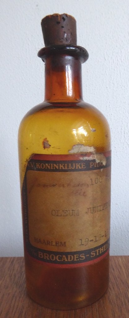 Apotheekflesje Oleum Juniperi E Ligno, Ophalen of Verzenden