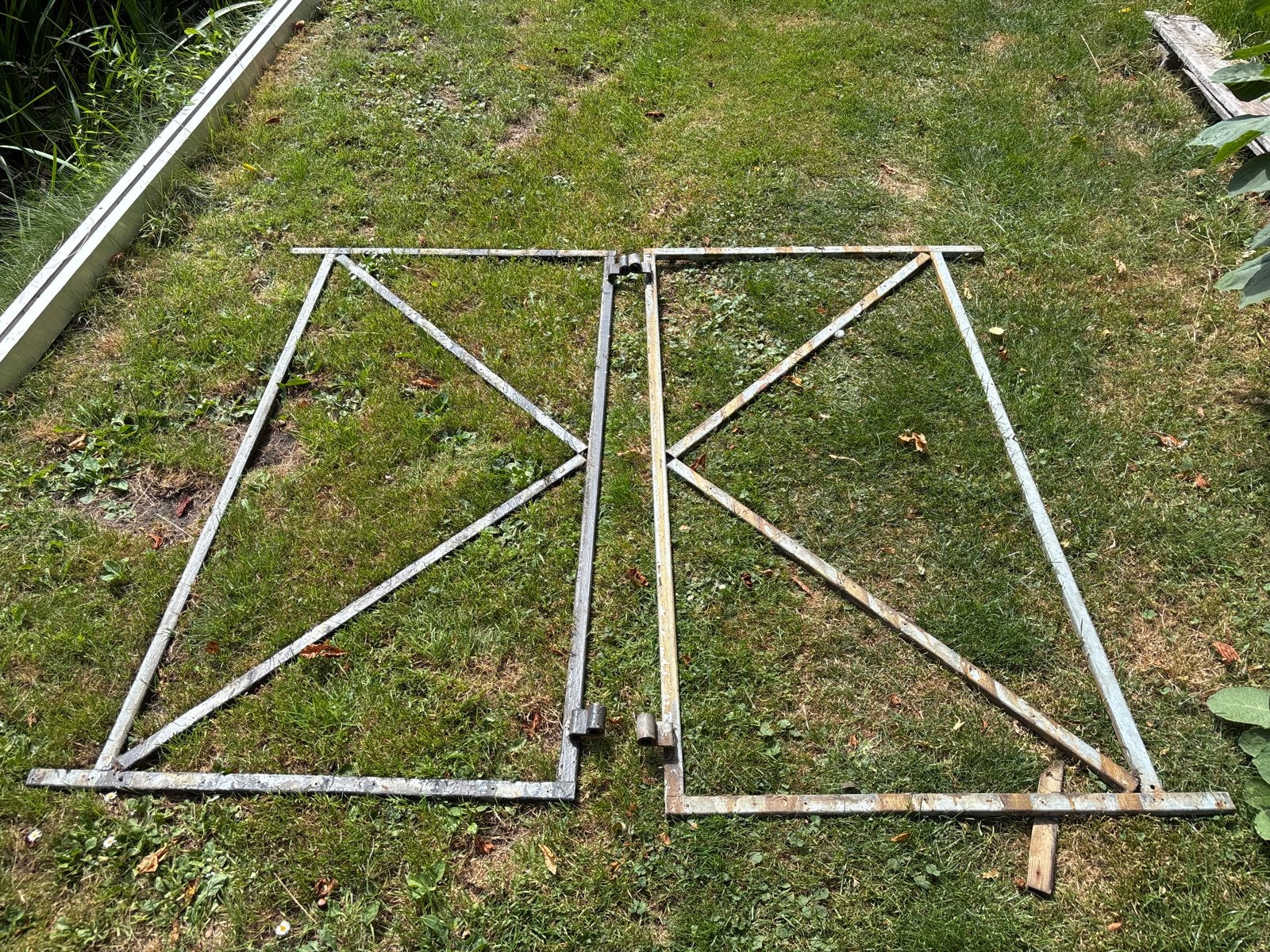 Metalen hekwerk poort - Gebruikt, Ophalen, Met poort, Gebruikt, Tuinhek