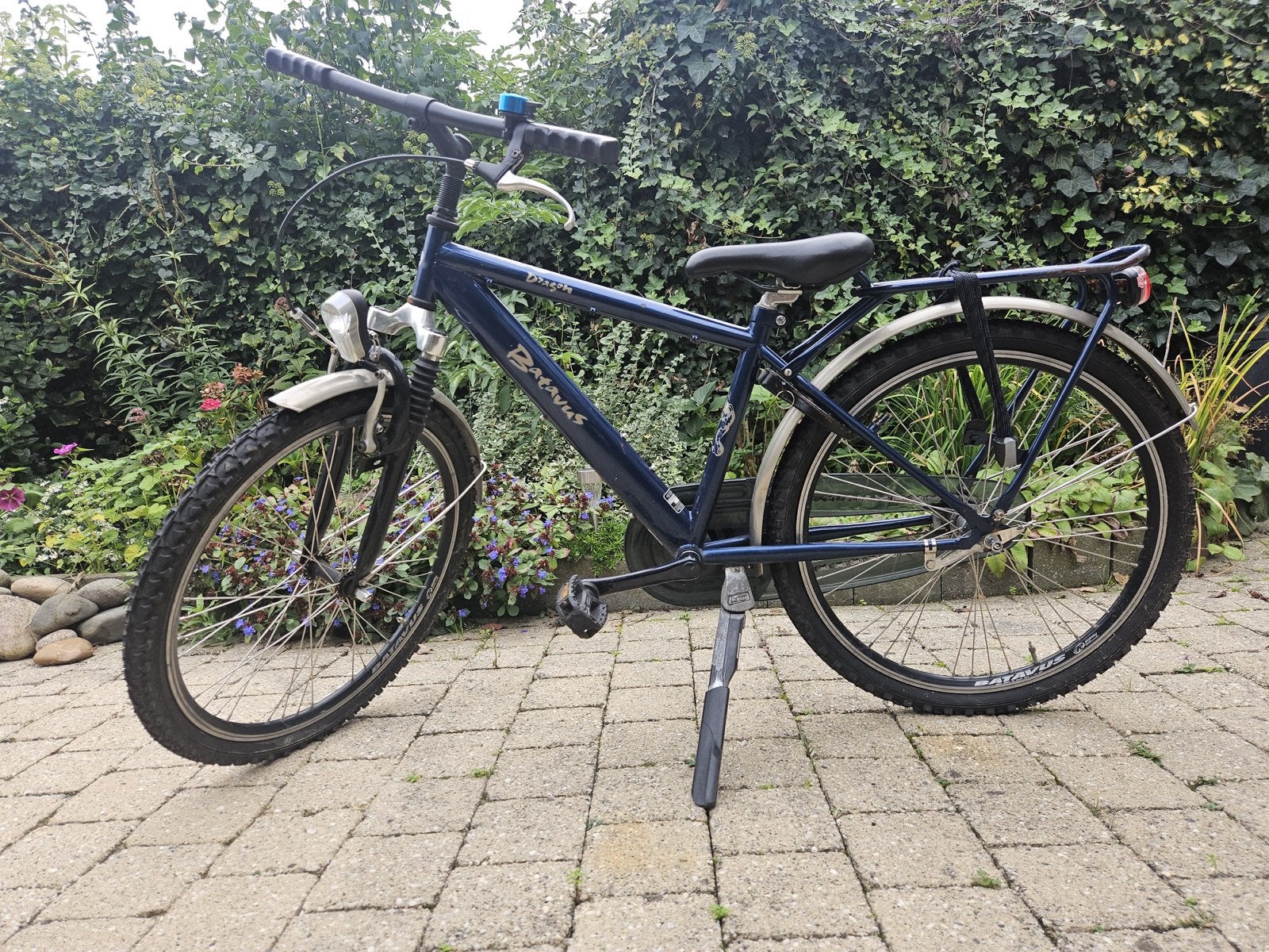 Batavus dragon jongensfiets 24 inch -Blauw, goed onderhouden, Fietsen en Brommers, Ophalen, Gebruikt, Velgrem, Batavus