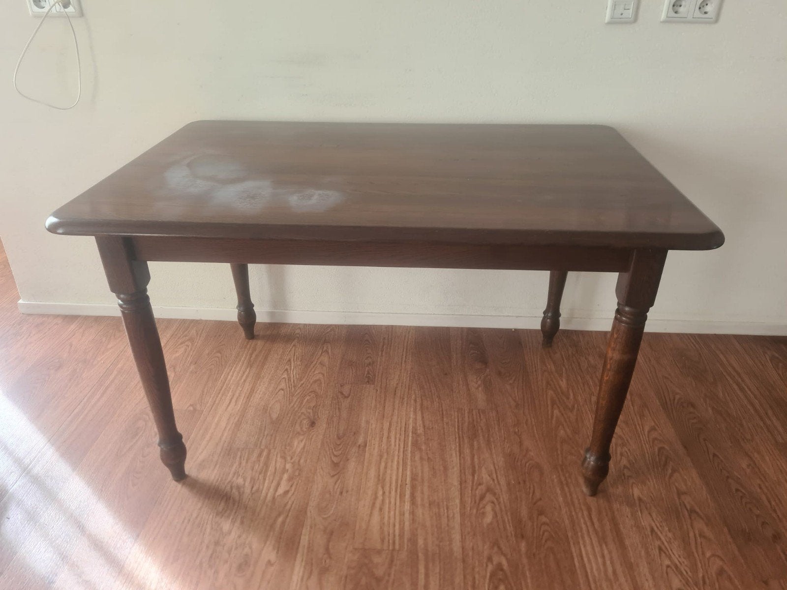 Gratis eikenhouten tafel 130x85, Huis en Inrichting, Ophalen, Gebruikt, 100 tot 150 cm, Eikenhout