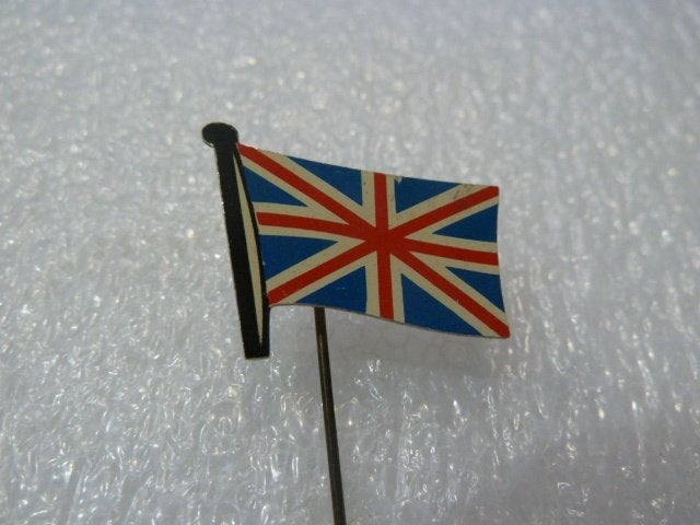 Vintage Union Jack Speldje - Vlag van Groot-Brittannië, Ophalen of Verzenden, Gebruikt, Stad of Land, Speldje of Pin