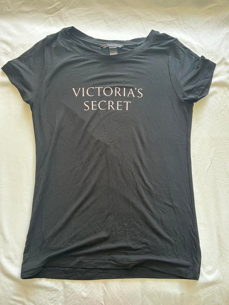 Victoria secret shirt, zo goed als nieuw, Zwart, Ophalen of Verzenden, Zo goed als nieuw, Korte mouw